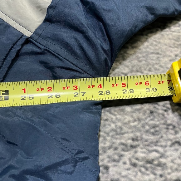 Vintage Dallas Cowboys Hooded Puffer Jacket Mens XL Blue NFL Embroidered 90s - Picture 12 of 13